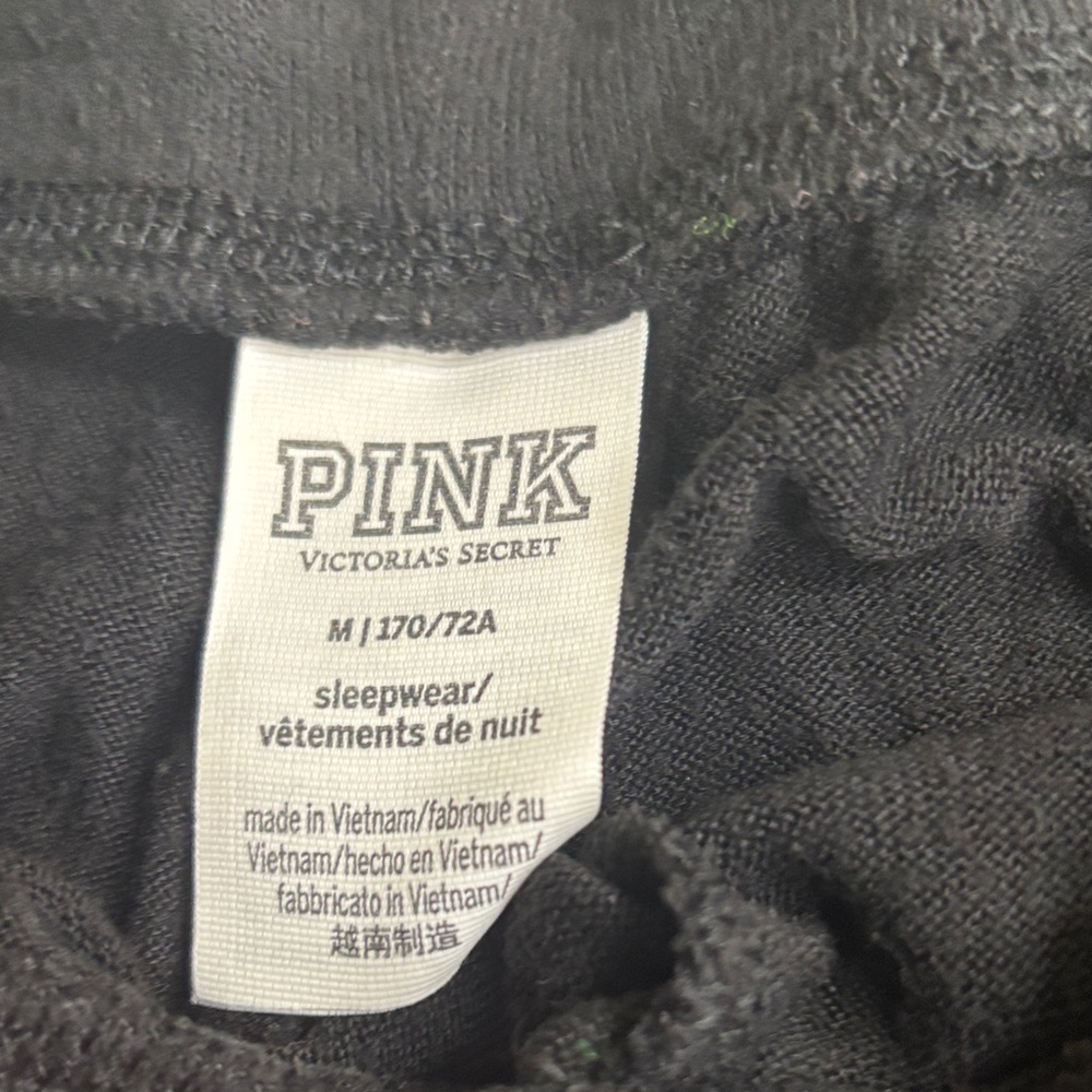 Victoria's Secret Black Jogger Pants with Gold Crest - Picture 4 of 4